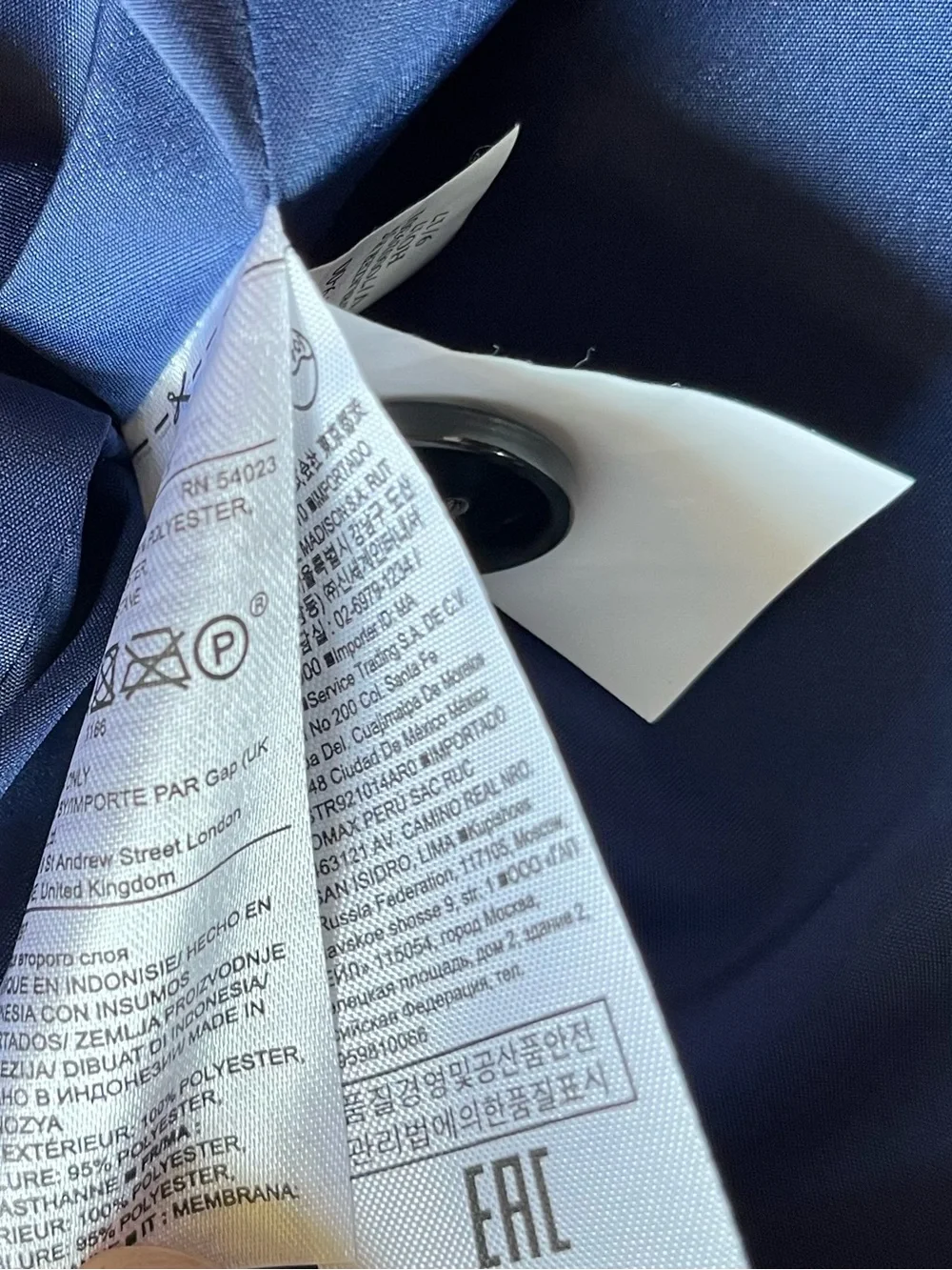NWT Banana Republic Navy Burgundy & White Striped Double-Breasted Blazer Jacket